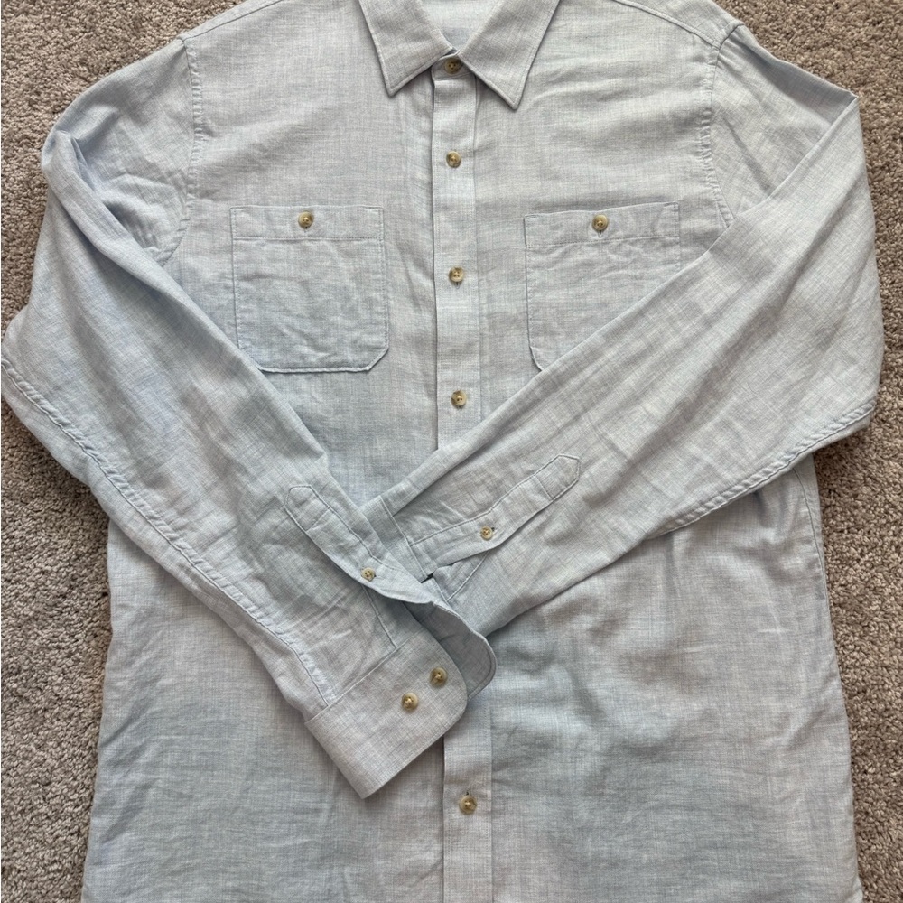 Travis Mathew Light Blue Cloud Flannel